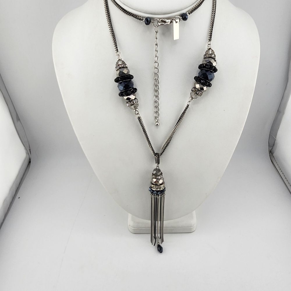 Inc Tassel Y Drop Double Chain‎ Necklace